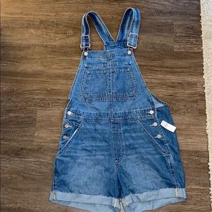 Gap denim overall shorts